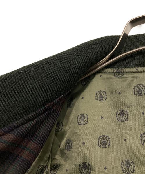 IZOD LACOSTE（アイゾッド ラコステ）IZOD LACOSTE (アイゾッド ラコステ) ワニ刺繍チェックブルゾン ブラウン サイズ:95の古着・服飾アイテム