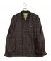 IZOD LACOSTE（アイゾッド ラコステ）の古着「ワニ刺繍チェックブルゾン」｜ブラウン