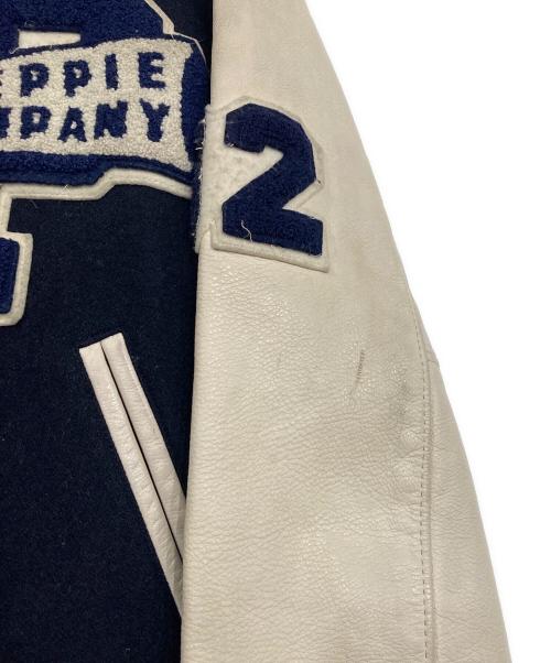 PREPPIE COMPANY（プレッピーカンパニー）PREPPIE COMPANY (プレッピーカンパニー) スタジャン ネイビー×ベージュ サイズ:SIZE Mの古着・服飾アイテム
