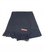 Acne studiosアクネ ストゥディオス）の古着「フリンジウールスカーフ- オーバーサイズ」｜ブラック