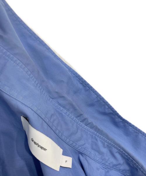 Graphpaper（グラフペーパー）Graphpaper (グラフペーパー) Broad L/S Oversized Regular Collar Shirt ブルー サイズ:Fの古着・服飾アイテム