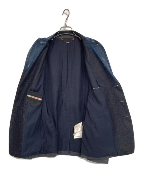 DIESEL（ディーゼル）DIESEL (ディーゼル) ラペル切替テーラードジャケット グレー サイズ:Sの古着・服飾アイテム