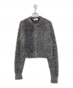 MIESROHEミースロエ）の古着「sustainableラメシャギークルーカーディガン」｜グレー