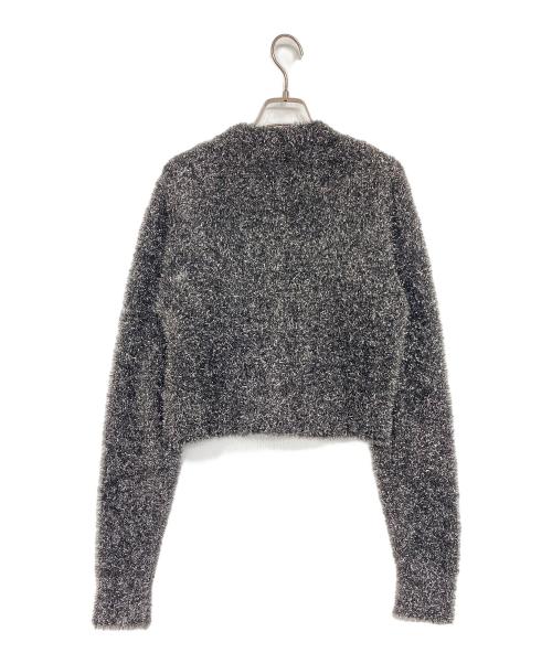MIESROHE（ミースロエ）MIESROHE (ミースロエ) sustainableラメシャギークルーカーディガン グレー サイズ:ONE SIZEの古着・服飾アイテム