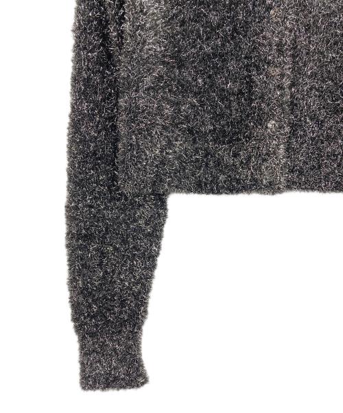 MIESROHE（ミースロエ）MIESROHE (ミースロエ) sustainableラメシャギークルーカーディガン グレー サイズ:ONE SIZEの古着・服飾アイテム