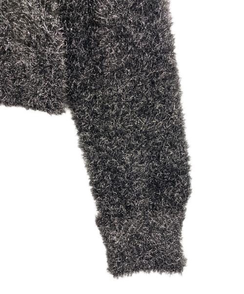 MIESROHE（ミースロエ）MIESROHE (ミースロエ) sustainableラメシャギークルーカーディガン グレー サイズ:ONE SIZEの古着・服飾アイテム