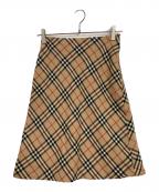 BURBERRY BLUE LABELバーバリーロンドンブルーレーベル）の古着「ノヴァチェックスカート」｜ベージュ