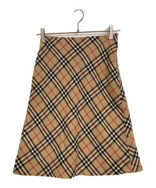 BURBERRY BLUE LABEL（バーバリー ブルー レーベル）BURBERRY BLUE LABEL (バーバリーロンドンブルーレーベル) ノヴァチェックスカート ベージュ サイズ:36の古着・服飾アイテム