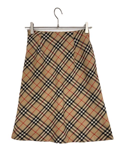 BURBERRY BLUE LABEL（バーバリー ブルー レーベル）BURBERRY BLUE LABEL (バーバリーロンドンブルーレーベル) ノヴァチェックスカート ベージュ サイズ:36の古着・服飾アイテム