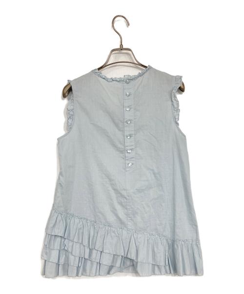 PINK HOUSE（ピンクハウス）PINK HOUSE (ピンクハウス) フリルブラウス ブルー サイズ:表記無しの古着・服飾アイテム