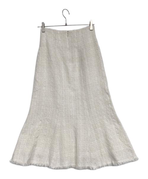 HER LIP TO（ハーリップトゥ）Her lip to (ハーリップトゥ) ツイードスカート ホワイト サイズ:Mの古着・服飾アイテム