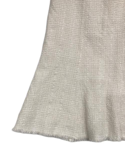 HER LIP TO（ハーリップトゥ）Her lip to (ハーリップトゥ) ツイードスカート ホワイト サイズ:Mの古着・服飾アイテム