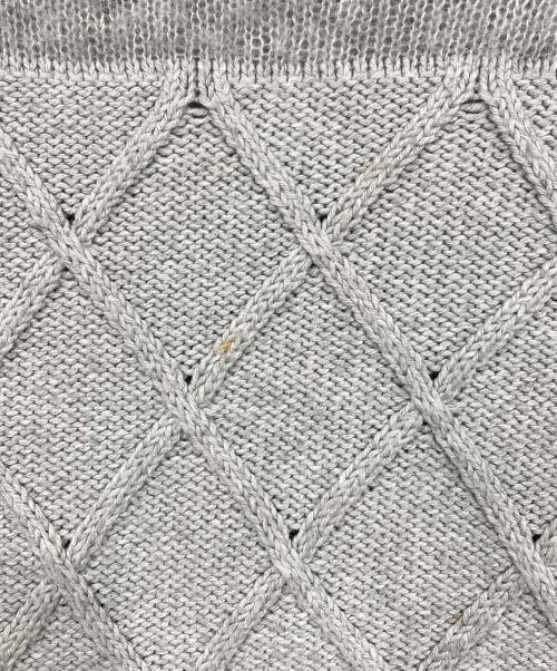 DIESEL（ディーゼル）DIESEL (ディーゼル) ケーブルニット グレー サイズ:Ｓの古着・服飾アイテム