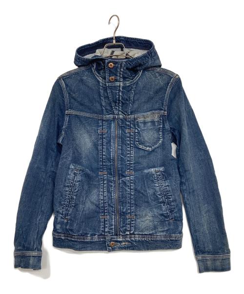DIESEL（ディーゼル）DIESEL (ディーゼル) フーデッドデニムジャケット インディゴ サイズ:Mの古着・服飾アイテム