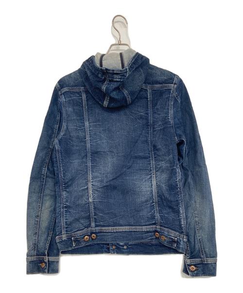 DIESEL（ディーゼル）DIESEL (ディーゼル) フーデッドデニムジャケット インディゴ サイズ:Mの古着・服飾アイテム