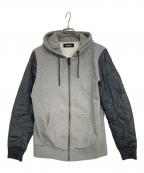 DIESELディーゼル）の古着「切替ジップパーカー」｜グレー