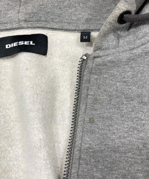 DIESEL（ディーゼル）DIESEL (ディーゼル) 切替ジップパーカー グレー サイズ:Mの古着・服飾アイテム