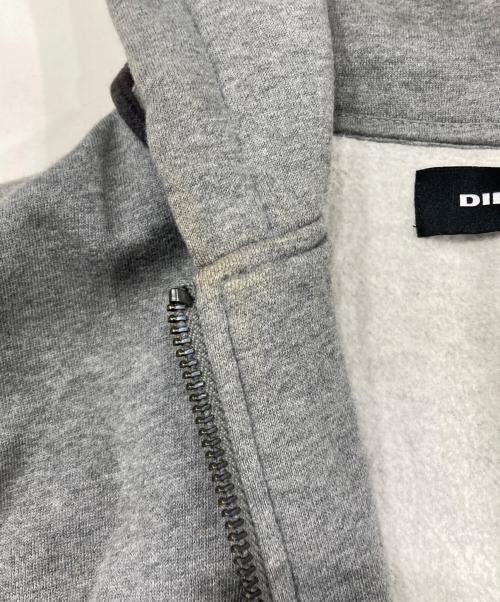 DIESEL（ディーゼル）DIESEL (ディーゼル) 切替ジップパーカー グレー サイズ:Mの古着・服飾アイテム