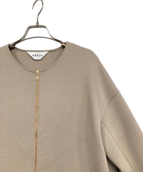 SOEJU（ソージュ）SOEJU (ソージュ) 2WAYコクーンジップワンピース ベージュ サイズ:SIZE Mの古着・服飾アイテム