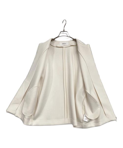 SOEJU（ソージュ）SOEJU (ソージュ) コクーンジップブルゾン ホワイト サイズ:SIZE Mの古着・服飾アイテム