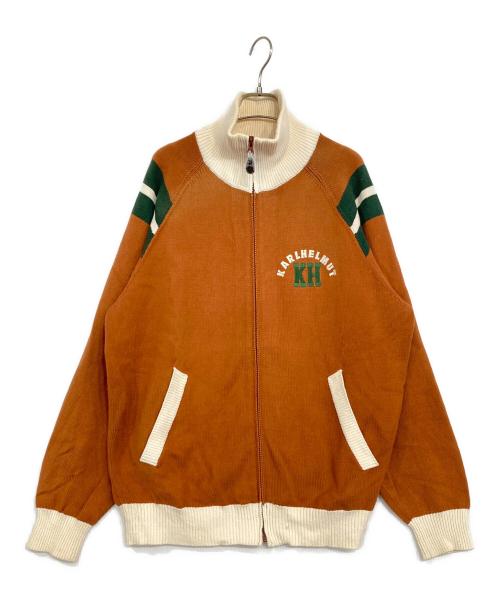 KARL HELMUT（カールヘルム）KARL HELMUT (カールヘルム) ニットジャケット ブラウン サイズ:表記無しの古着・服飾アイテム