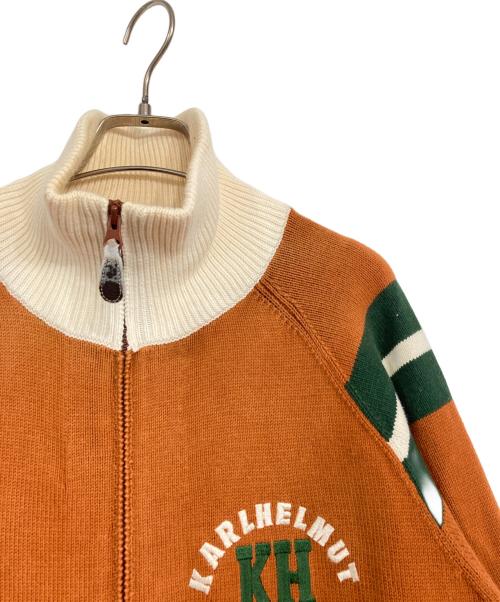 KARL HELMUT（カールヘルム）KARL HELMUT (カールヘルム) ニットジャケット ブラウン サイズ:表記無しの古着・服飾アイテム
