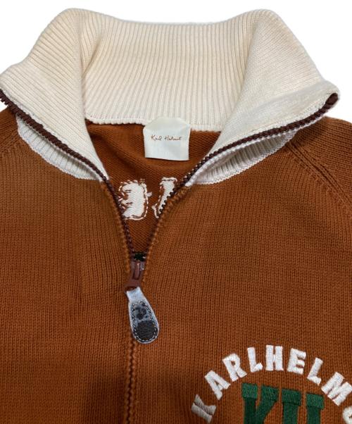 KARL HELMUT（カールヘルム）KARL HELMUT (カールヘルム) ニットジャケット ブラウン サイズ:表記無しの古着・服飾アイテム