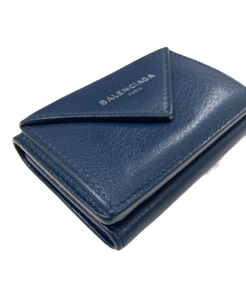 BALENCIAGA（バレンシアガ）BALENCIAGA (バレンシアガ) ペーパーミニウォレット ネイビーの古着・服飾アイテム