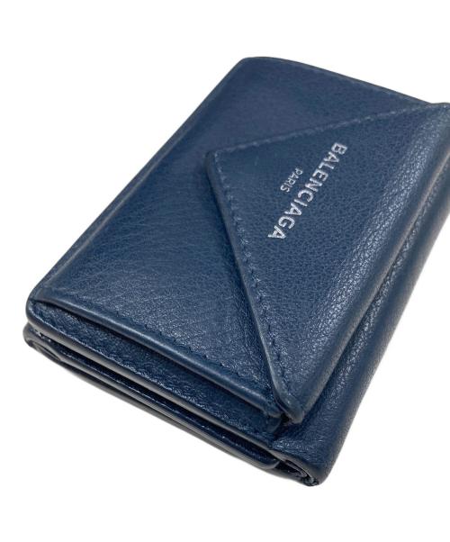 BALENCIAGA（バレンシアガ）BALENCIAGA (バレンシアガ) ペーパーミニウォレット ネイビーの古着・服飾アイテム