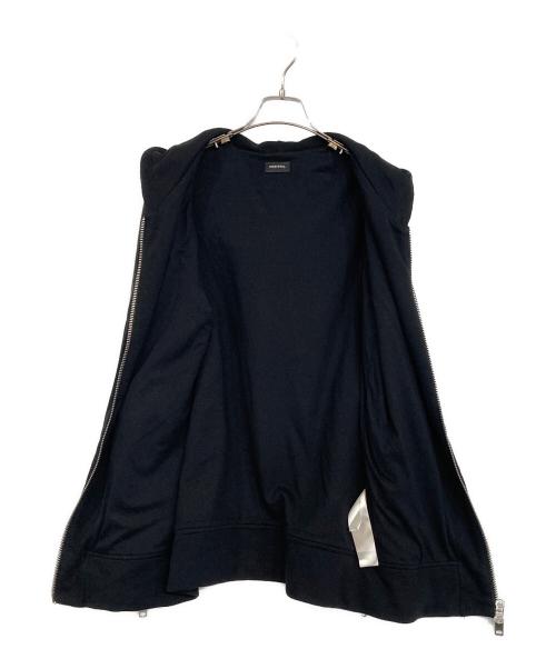 DIESEL（ディーゼル）DIESEL (ディーゼル) アームレザージップパーカー ブラック サイズ:SIZE Sの古着・服飾アイテム