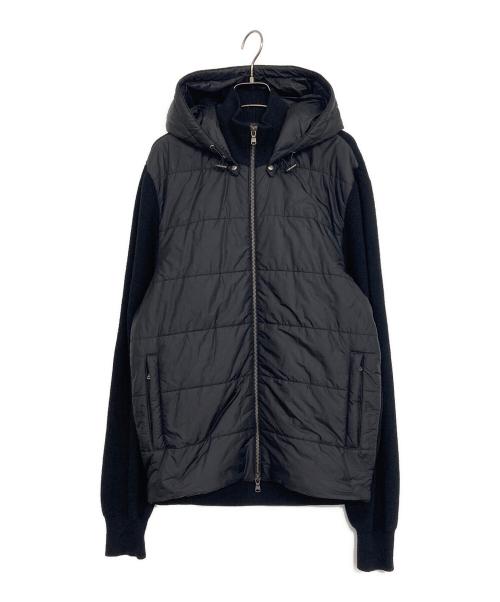 SaksFifthAvenue（サックスフィフスアヴェニュ）SaksFifthAvenue (サックスフィフスアヴェニュ) ニット切替ジャケット ブラック サイズ:SIZE 50の古着・服飾アイテム