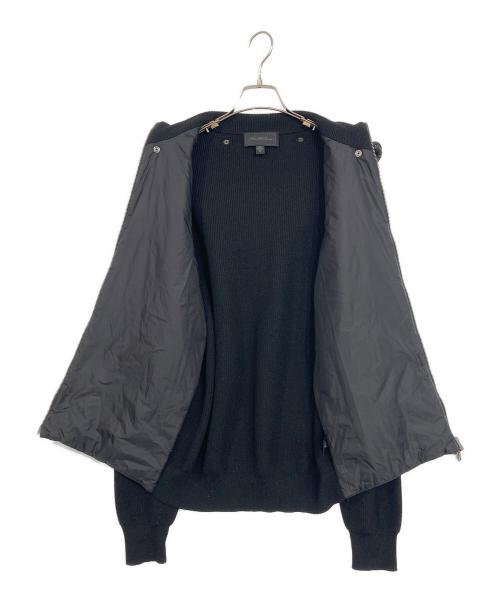 SaksFifthAvenue（サックスフィフスアヴェニュ）SaksFifthAvenue (サックスフィフスアヴェニュ) ニット切替ジャケット ブラック サイズ:SIZE 50の古着・服飾アイテム