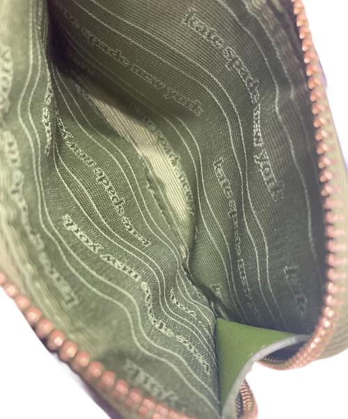 Kate Spade（ケイトスペード）Kate Spade (ケイトスペード) アヴァ カラーブロックド ジップ バイフォールド ウォレット カーキ×ベージュの古着・服飾アイテム