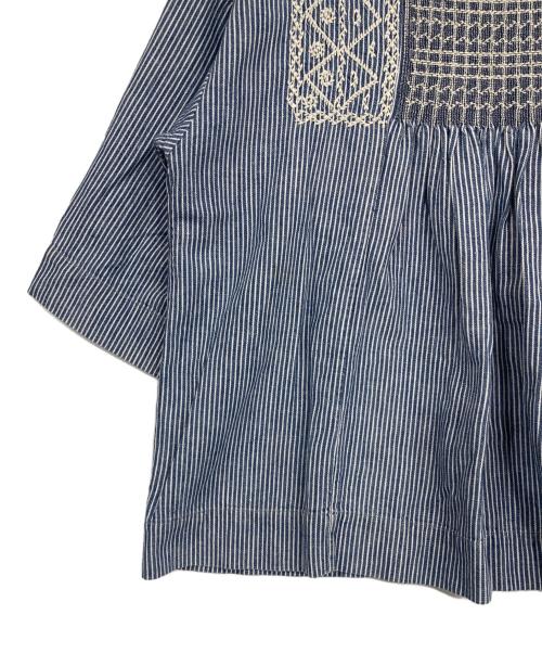 45R（フォーティファイブ・アール）45R (フォーティファイブ・アール) ギマダンガリー刺繍デニムブラウス インディゴ サイズ:3の古着・服飾アイテム