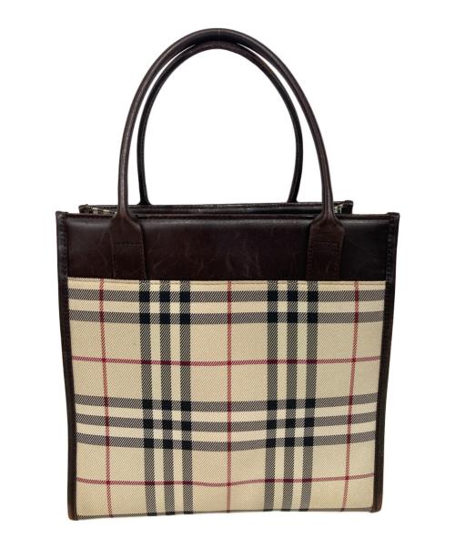 BURBERRY（バーバリー）BURBERRY (バーバリー) ノヴァチェックハンドバッグ ベージュの古着・服飾アイテム