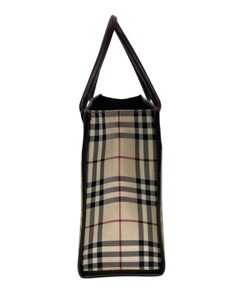 BURBERRY（バーバリー）BURBERRY (バーバリー) ノヴァチェックハンドバッグ ベージュの古着・服飾アイテム