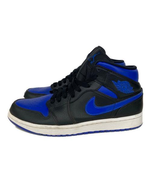 NIKE（ナイキ）NIKE (ナイキ) AIR JORDAN 1 MID ブラック×ブルー サイズ:US9.5の古着・服飾アイテム