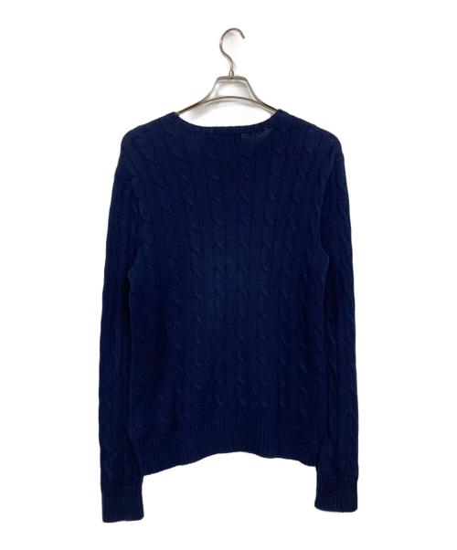 POLO RALPH LAUREN（ポロ・ラルフローレン）POLO RALPH LAUREN (ポロ・ラルフローレン) ケーブルニット ネイビー サイズ:XSの古着・服飾アイテム