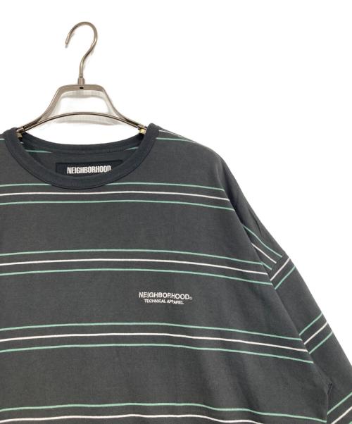 NEIGHBORHOOD（ネイバーフッド）NEIGHBORHOOD (ネイバーフッド) BORDER CREWNECK SS グレー サイズ:Mの古着・服飾アイテム