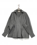 UNITED ARROWSユナイテッドアローズ）の古着「ウエストタックブラウス」｜グレー