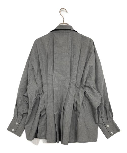 UNITED ARROWS（ユナイテッドアローズ）UNITED ARROWS (ユナイテッドアローズ) ウエストタックブラウス グレー サイズ:36の古着・服飾アイテム