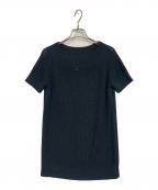 Y'sワイズ）の古着「リネン混半袖ニット」｜ブラック