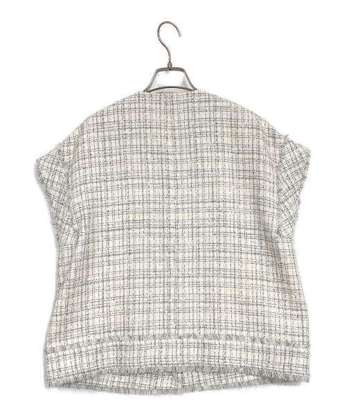 theory luxe（セオリーリュクス）theory luxe (セオリーリュクス) Charlotte Tweed Maty/ツイードベスト グレー サイズ:38の古着・服飾アイテム
