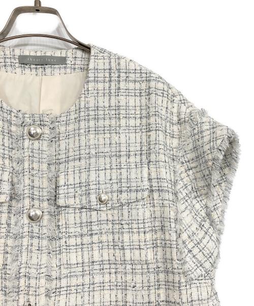 theory luxe（セオリーリュクス）theory luxe (セオリーリュクス) Charlotte Tweed Maty/ツイードベスト グレー サイズ:38の古着・服飾アイテム