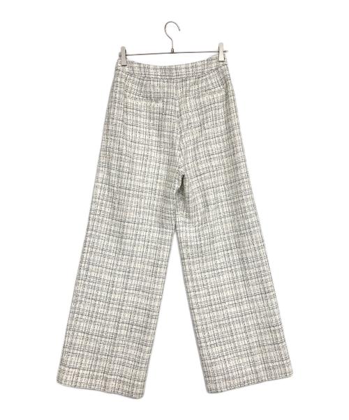 theory luxe（セオリーリュクス）theory luxe (セオリーリュクス) CHARLOTTE TWEED FELISE/ツイードタックワイドパンツ ホワイト×グレー サイズ:40の古着・服飾アイテム