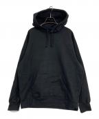 SUPREMEシュプリーム）の古着「Satin Applique Hooded Sweatshirt」｜ブラック