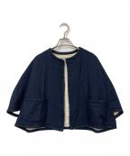 COMME des GARCONS COMME des GARCONSコムデギャルソン コムデギャルソン）の古着「ノーカラージャケット」｜ネイビー