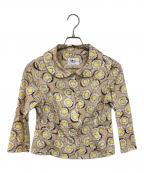 49AV junko shimadaフォーティーナインアベニュージュンコシマダ）の古着「丸襟リネンジャケット」｜ブラウン