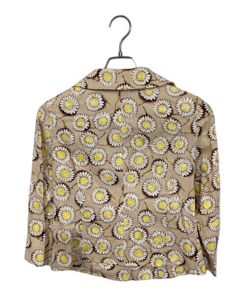 49AV junko shimada（フォーティーナインアベニュージュンコシマダ）49AV junko shimada (フォーティーナインアベニュージュンコシマダ) 丸襟リネンジャケット ブラウン サイズ:38の古着・服飾アイテム