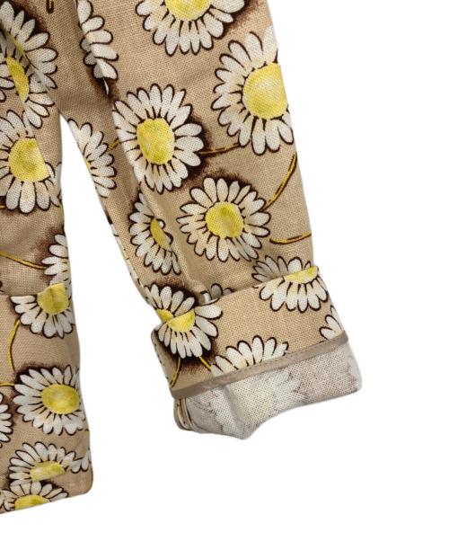 49AV junko shimada（フォーティーナインアベニュージュンコシマダ）49AV junko shimada (フォーティーナインアベニュージュンコシマダ) 丸襟リネンジャケット ブラウン サイズ:38の古着・服飾アイテム